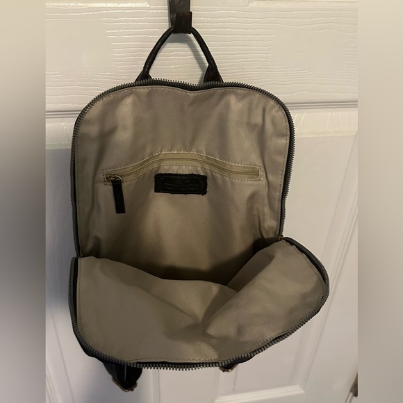 Black Embossed Leather Backpack - Picture 8 of 9